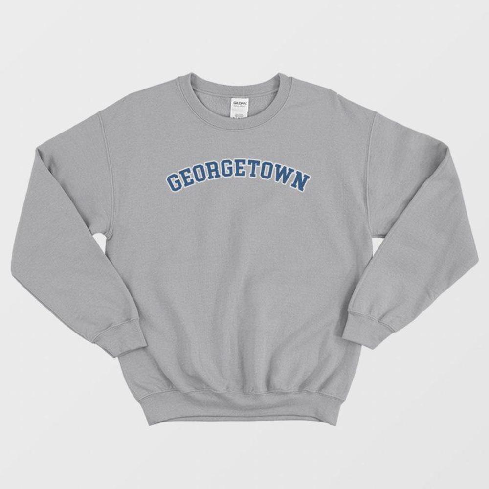 Georgetown Classic Collegiate Style University Letter Print Unisex Sweatshirt